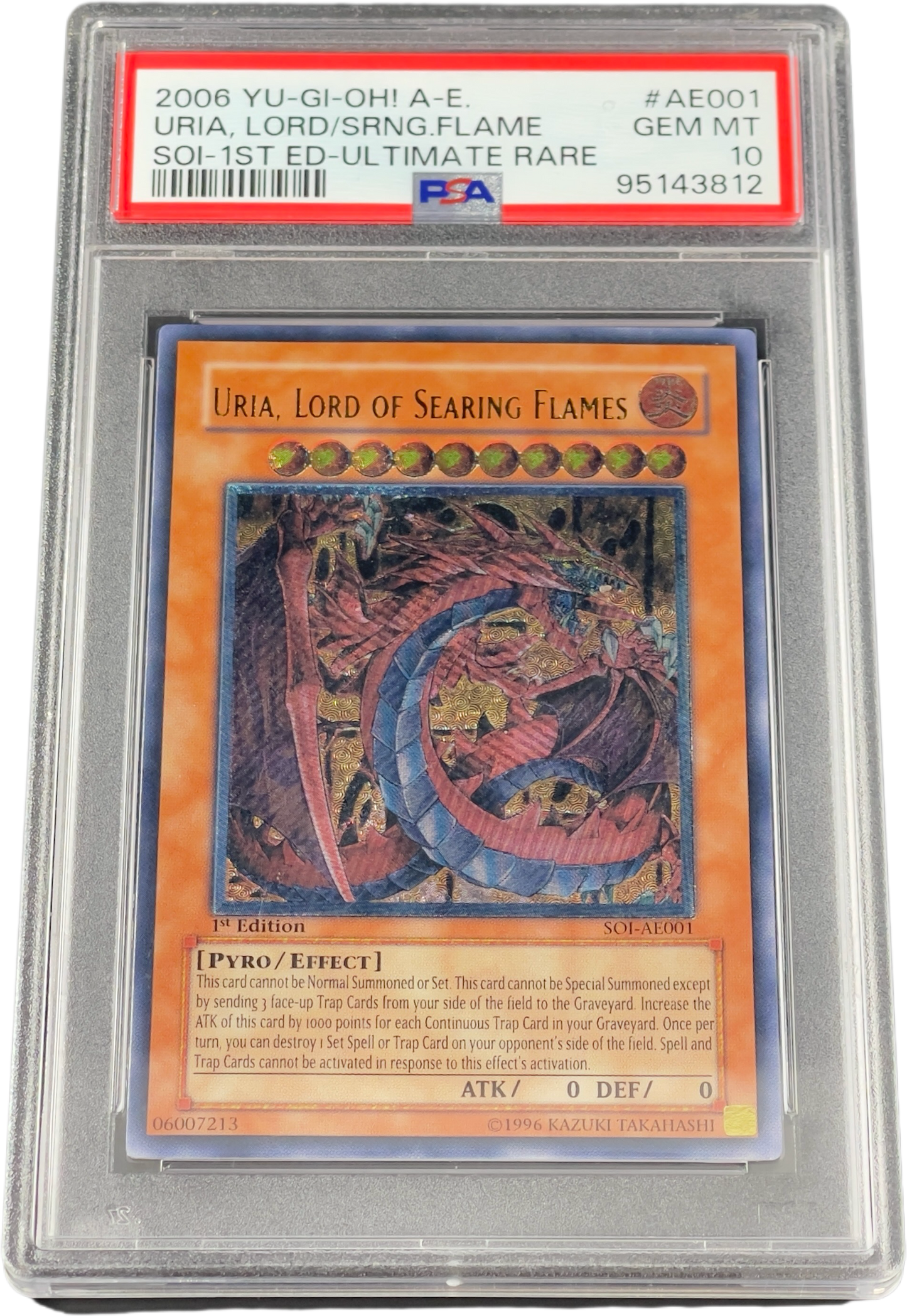 《PSA10》三幻魔　神炎皇ウリア　降雷皇ハモン　幻魔皇ラビエル（SOI-AE001 SOI-AE002 SOI-AE003 アルティメットレア） 状態A