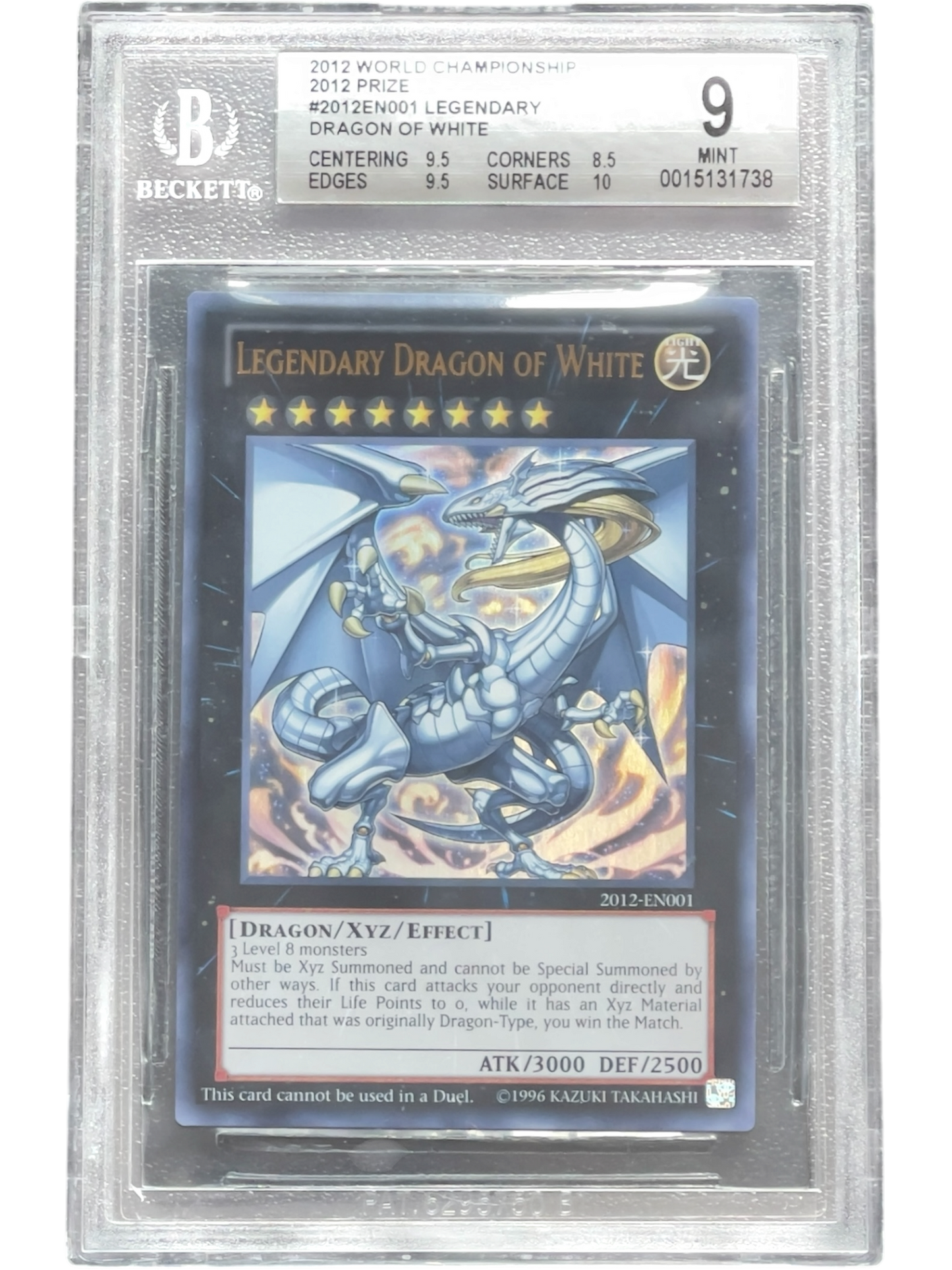 《BGS9》Legendary Dragon of White（2012-EN 2012-EN001 ウルトラレア） 状態A