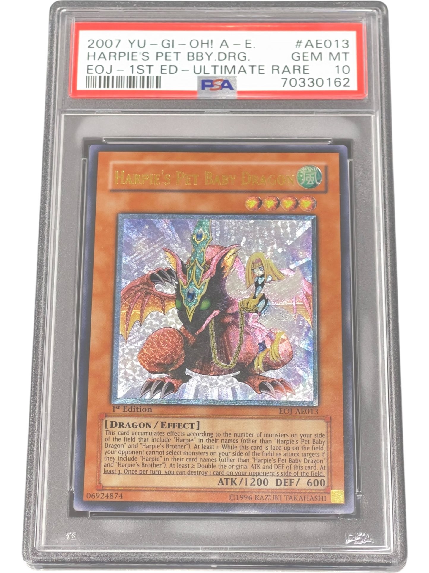 《PSA10》遊戯王　旧アジア版　ハーピィズペット仔竜　Harpie's Pet Baby Dragon　（EOJ-AE013）(70330162)  状態A